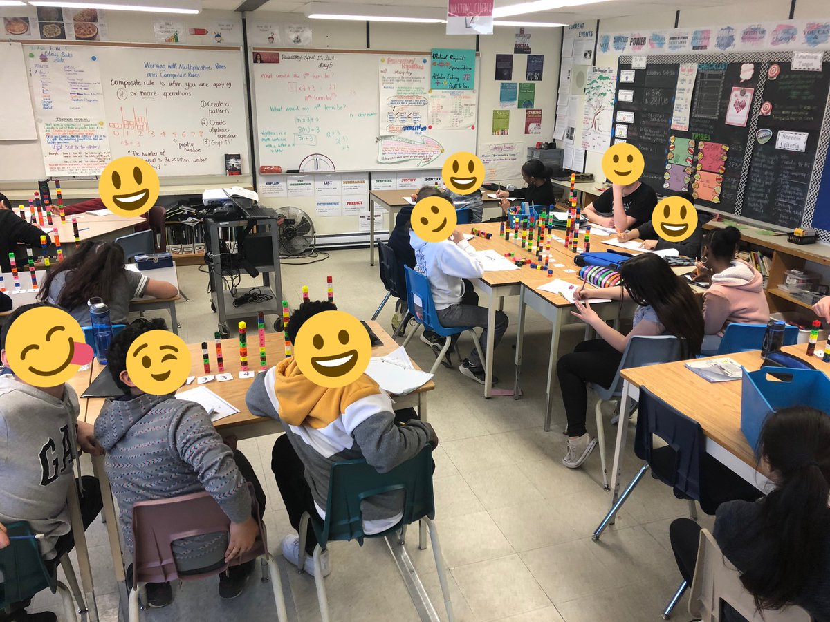 MsDudani's tweet photo. Using visuals to alter patterns into algebraic expressions and then into a visual #lineargraph. Introduction to #linearequations @JosephAGibsonPS @YRDSB @YRDSBmath @ruthbeatty11 #manipulatives #itsnothard #learningtosolve https://t.co/jpSlng67g5