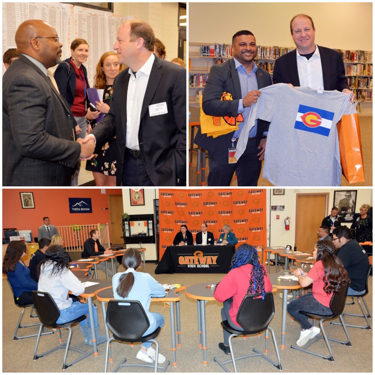 aurorak12's tweet photo. Thank you @GovofCO, @nancytodd28 &amp; @Bri4CO for visiting @olympianupdates AVID students today! The teens enjoyed sharing how the program is helping them succeed. They were equally thrilled to learn about your efforts to provide the same opportunities for students across the state. https://t.co/vcaObdNSVX