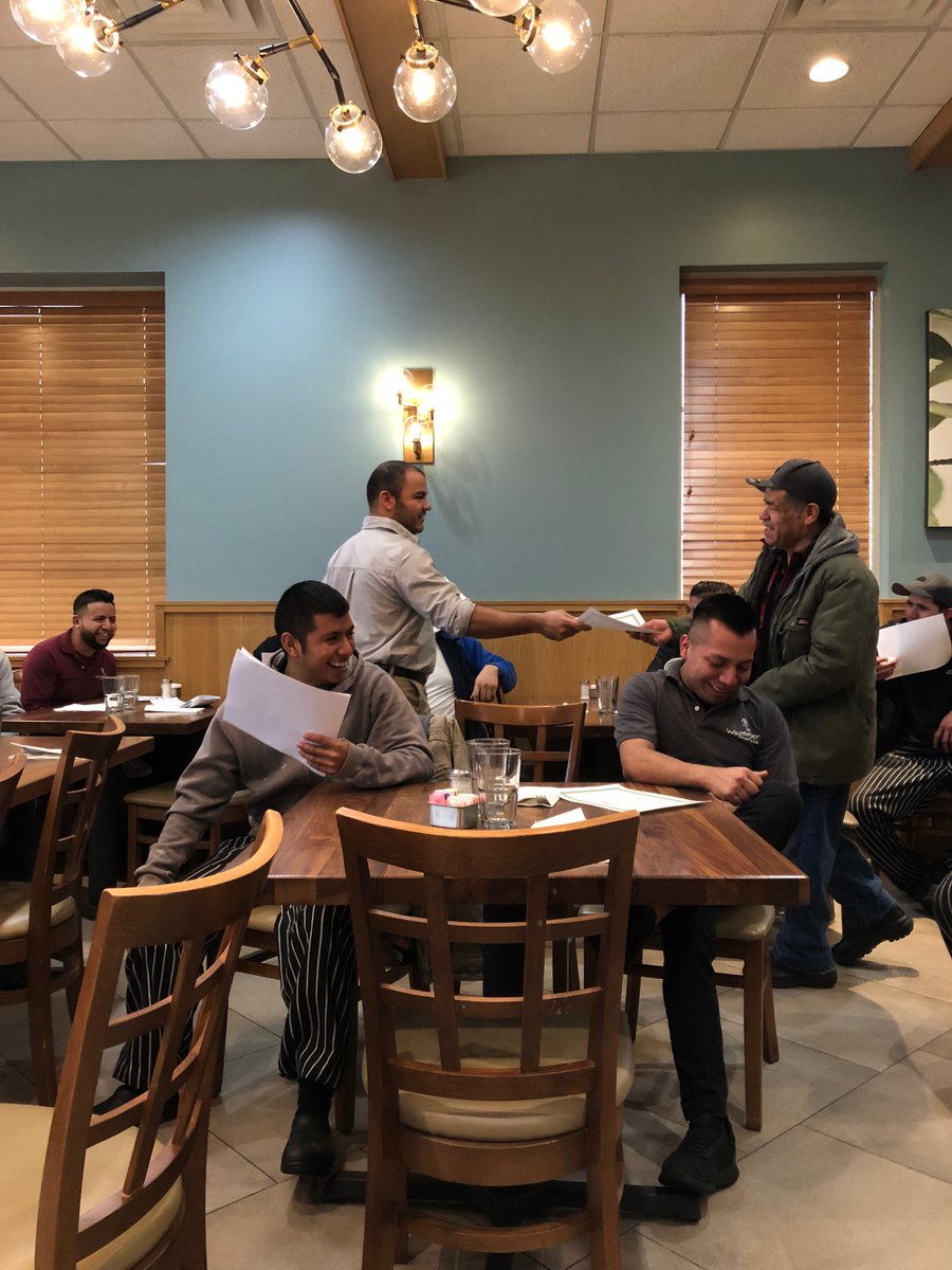 Foodservicesafe's tweet image. Izzy Nava, instructor  @Foodservicesafe handing out certificates for a a recent food safety class.  Congratulations!
