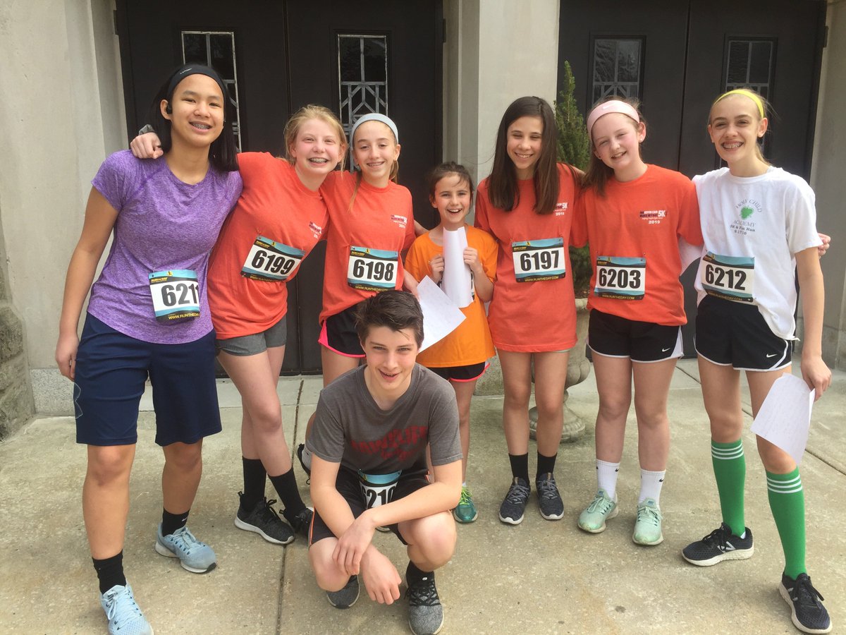 HCADrexelHill's tweet photo. On April 7, HCA students participated in the 14th annual Kevin Cain “Make My Day” 5K Run. They also delivered a $1,481 check to the Kevin Cain Memorial Foundation—proceeds from last month’s school-wide #KevinCain fundraiser to fight cancer. #HCAProud #ActionsNotWords #fightcancer https://t.co/SEtDEYqbPz