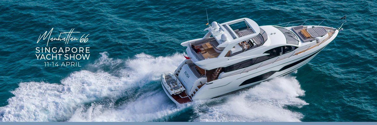 Sunseeker_Intl's tweet photo. Space. Grace. Pace. 
Catch the show premier of the Manhattan 66 at @SingYachtShow (11th to 14th April). https://t.co/9j5z3GLPn4

#SYS2019 #SunseekerOnShow https://t.co/BaV0pRTuBf