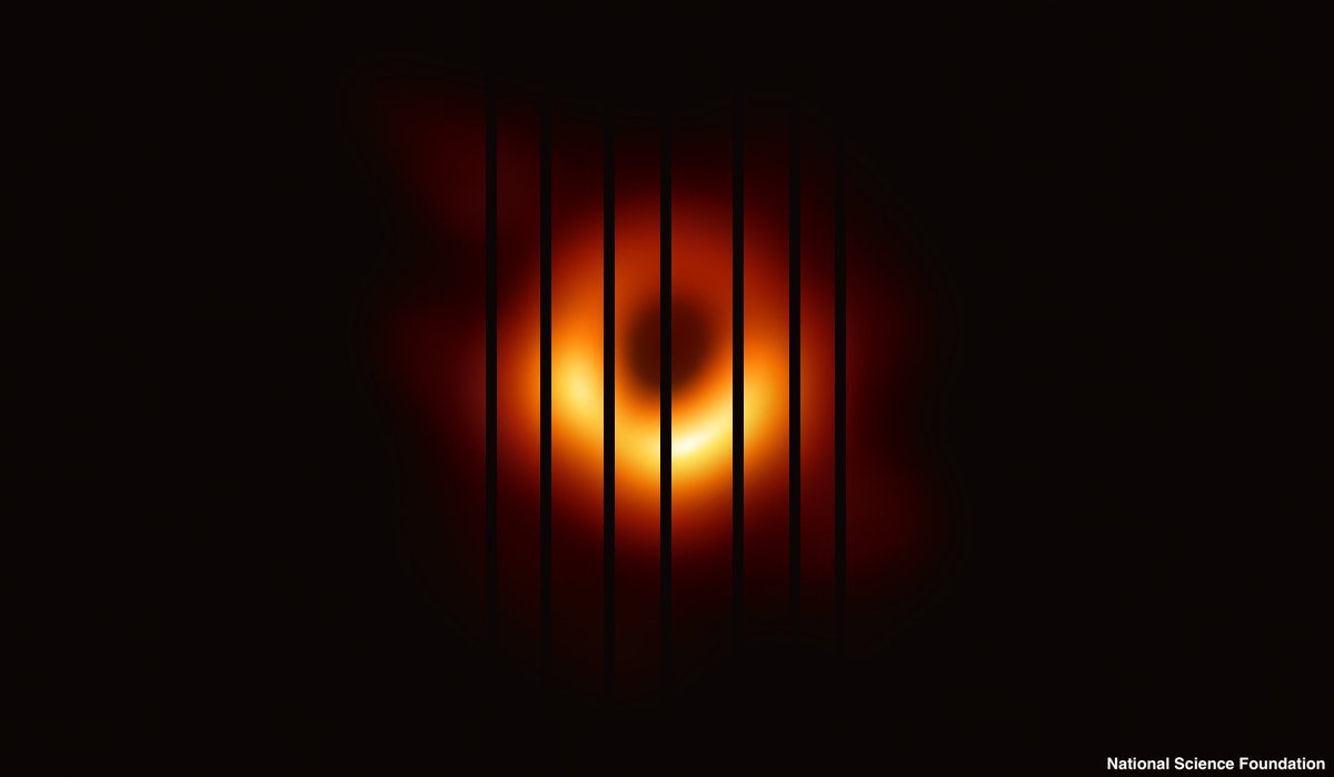 gedaly's tweet photo. Scientists have published the first ever photo of a St. Louis-style black hole https://t.co/YUYThZ7ti4