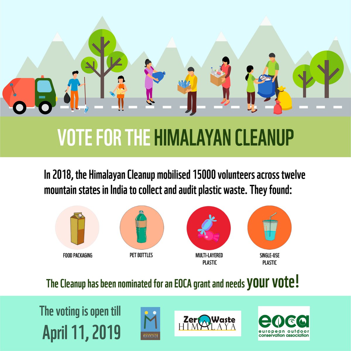 WWFINDIA's tweet photo. Vote NOW to help our mountain states #GIVEUP #singleuseplastic - https://t.co/BloiHQsTHL ! Voting open till 4:30PM today⛰ 🗳 https://t.co/lEBZltw0cy