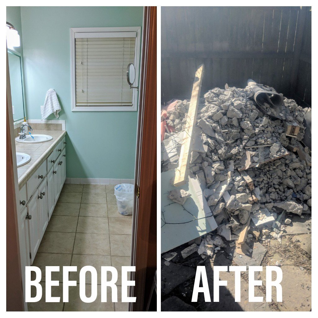 thatGLENNpm's tweet photo. Well, my vacation has ended and I'm back at work. Here's the reveal on my #DIY bathroom remodel #VacationProject https://t.co/u1CeNt5QmR