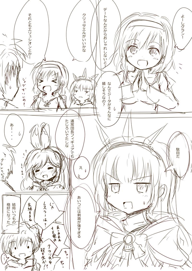 クラリスちゃんデート漫画。前準備グラン君編。 