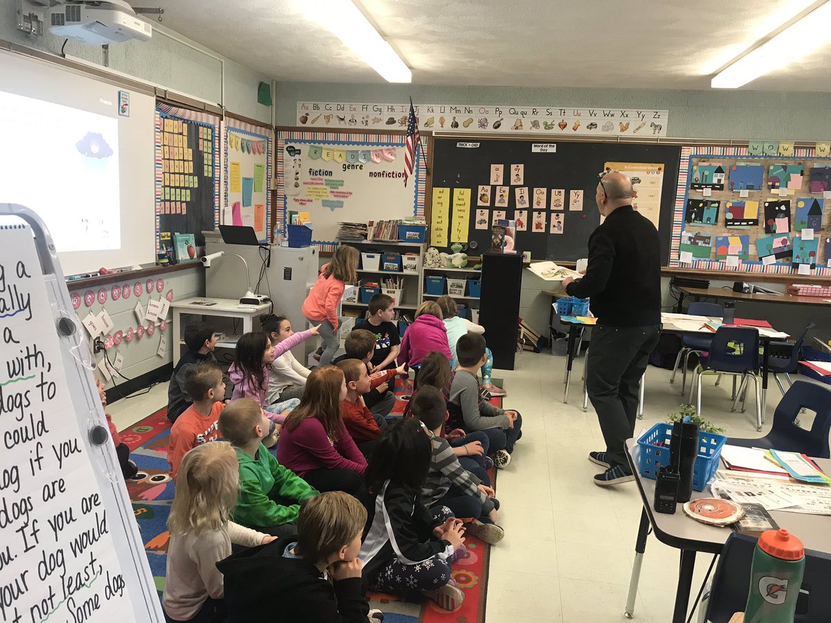 MissRyan110's tweet photo. #WheelockReadsWeek Day 3: Thank you to our surprise Mystery Reader this morning and getting us laughing on this Wednesday morning! We love the Black Lagoon series :) #wheelockians #MedfieldPS https://t.co/Va61OlDBl1