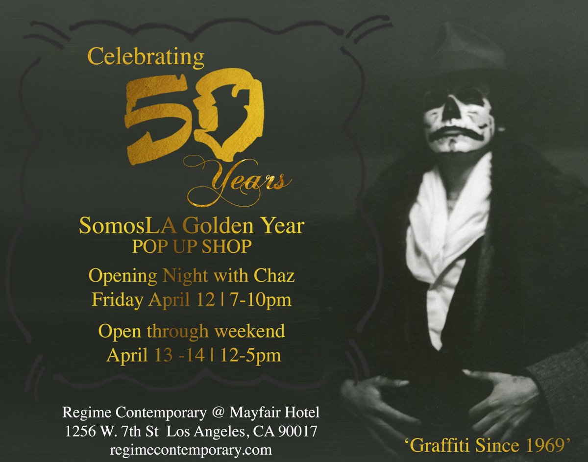 L.A. Madusa by Chaz Bojórquez from 1997. This will be available for the first time as a print along with clothing &amp; merch from Chaz’s Urban Collection at the Chaz Pop Up this weekend in <a href="/RegimeContemp/">RegimeContemporary</a>. Opening night Friday (7-10pm) w/ Chaz. Free w/ RSVP: fanlink.to/chaz_50