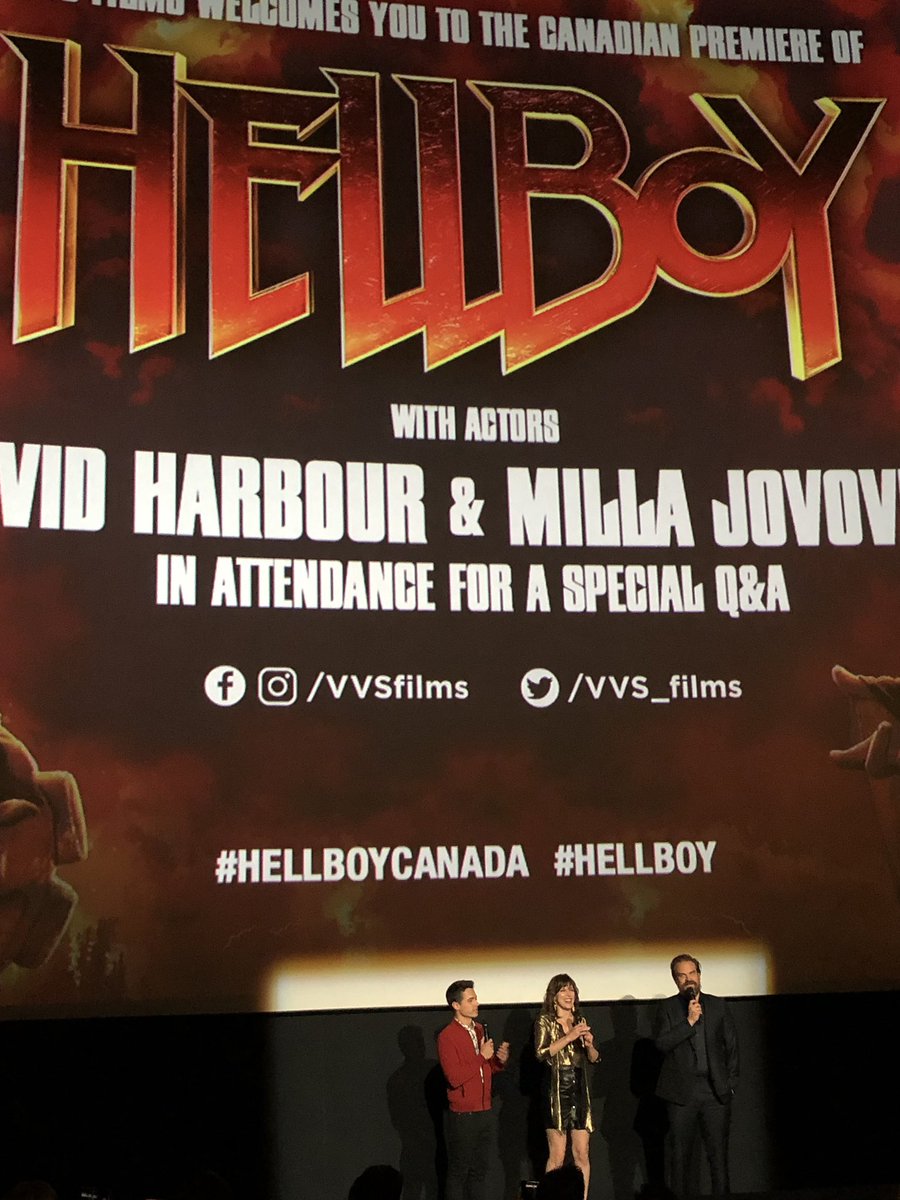 chamanurbano's tweet photo. At the Canadian premiere of #hellboy #hellboycanada ๐ https://t.co/VcHE7smaAa