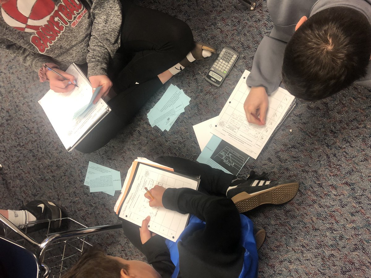 MrsMaggiore's tweet photo. Pythagorean Theorem in real life - word problem edition! Students worked in groups to conquer each challenge and find the missing information based on real world scenarios #mathbos #mathchat #mschat #engaged64 #d64smiles #WeAreEmerson https://t.co/rSyiZrtXZ7