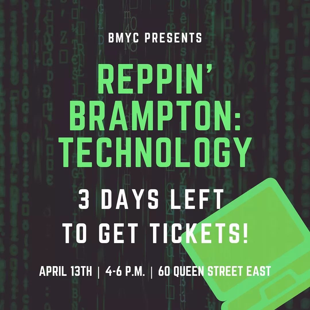 BMYC4diversity's tweet photo. 3 DAYS LEFT! Tickets are quickly selling out so get them by pressing our Eventbrite link:
https://t.co/nNBitU1rhx

We will have panelists specializing in the technological field and there's also a pitch-off in GROUPS OF 3-4. Thanks to @CityBrampton, $100 will be given away. https://t.co/7WIaaBKRsP
