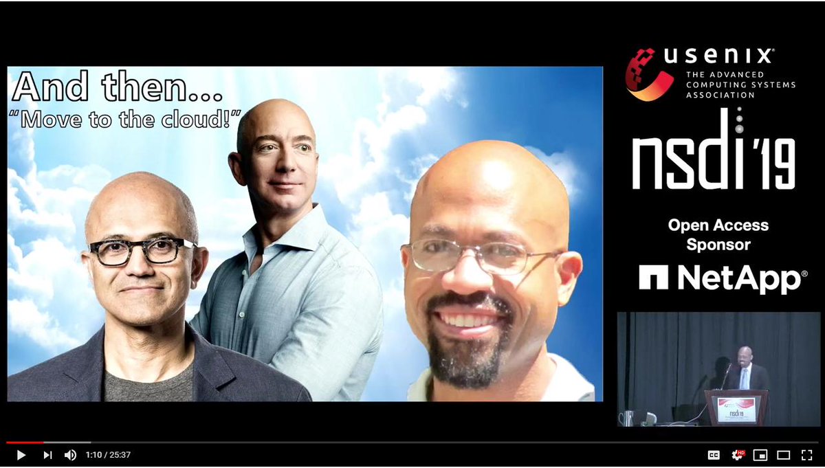 lzcarl's tweet photo. Surprised to find James Mickens did the NSDI'19 talk. Love it from the first minute and have to stop my work to watch it. #nsdi19
https://t.co/gB5uld2osg https://t.co/5rM7KEUTI3