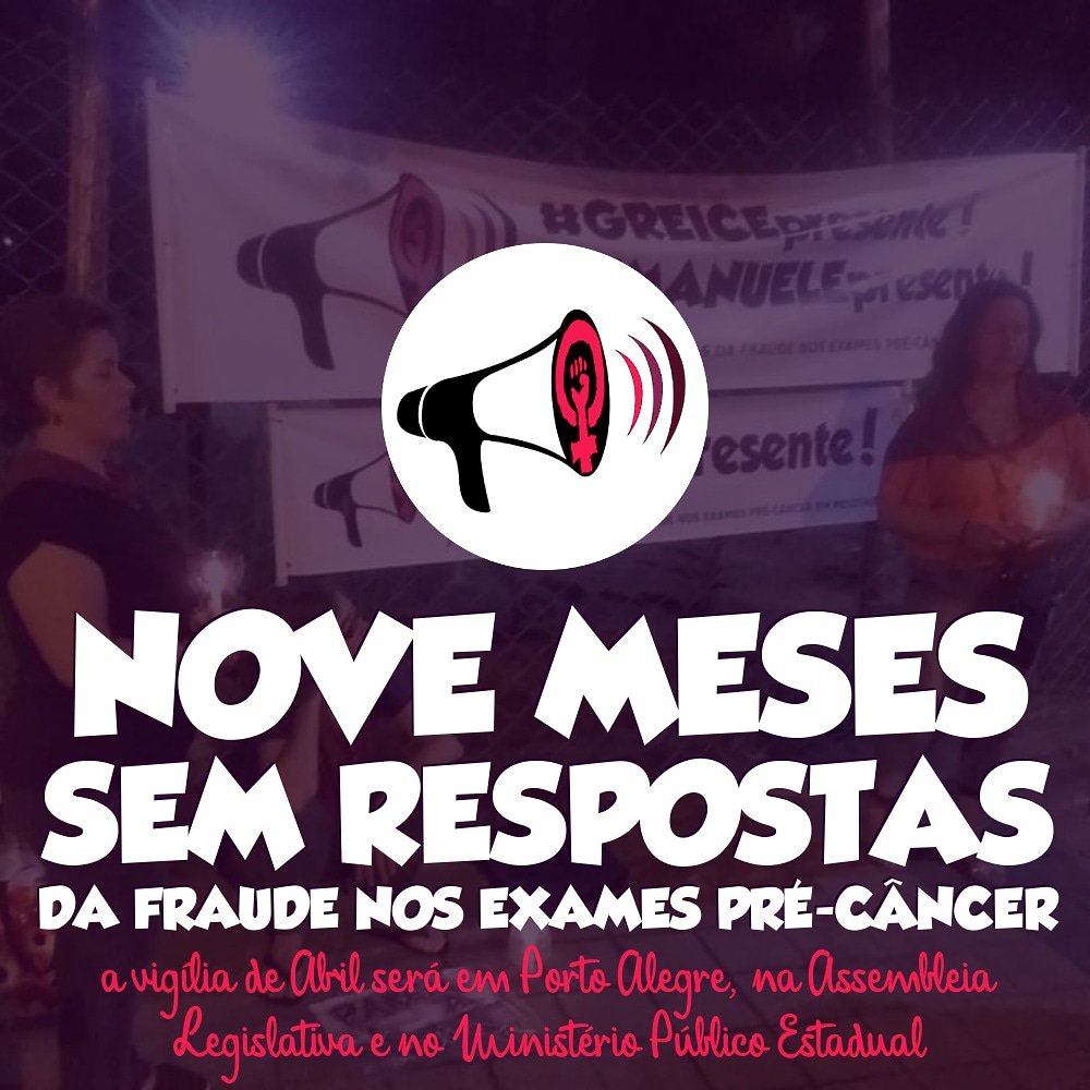 vidadasmulheres's tweet photo. QUEREMOS RESPOSTAS E JUSTIÇA PARA AS VÍTIMAS! NÃO NOS CALAREMOS! #GREICEpresente #EMANUELEpresente #IEDApresente É #PelaVidaDasMulheres pelotenses! https://t.co/u83Ao5HJ9w