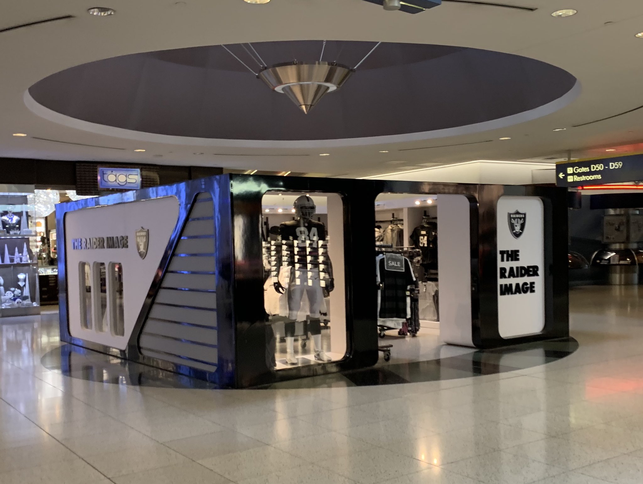 Mick Akers on X: 'International travelers can get in on the @Raiders action  with The Raider Image store inside of Terminal 3 at Las Vegas' McCarran  International Airport. There's also a kiosk