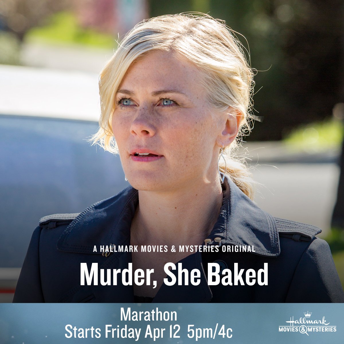 hallmarkmystery's tweet photo. End your work week with a sweet Signature Mystery Series, #Sleuthers. 🍰 See star @Ali_Sweeney as Hannah Swensen during the #MurderSheBaked marathon, starting today at 5pm/4c. https://t.co/t419LZ1vVG