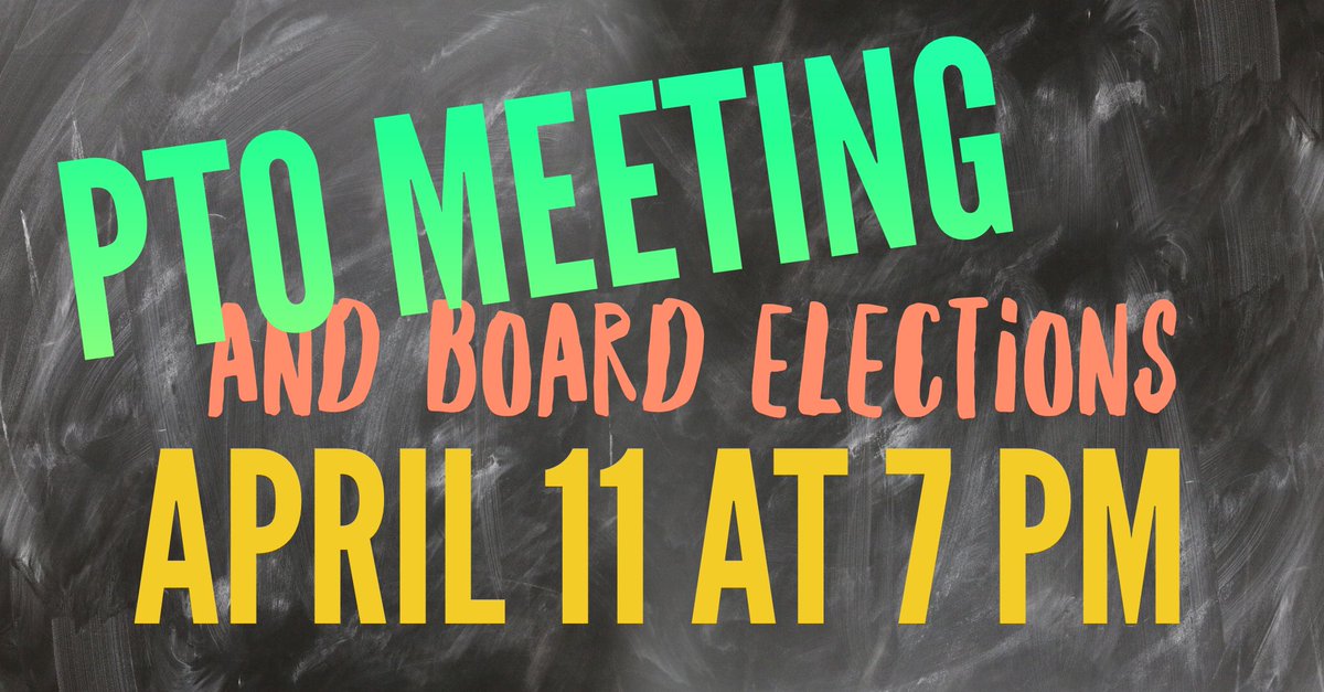 DRE_PTO's tweet photo. We hope you will join us in the library at 7 pm — tomorrow, April 11 — for our April PTO meeting, which will include a teacher wish vote and elections for the 2019-2020 PTO Board. https://t.co/gLGJ6bHYdT