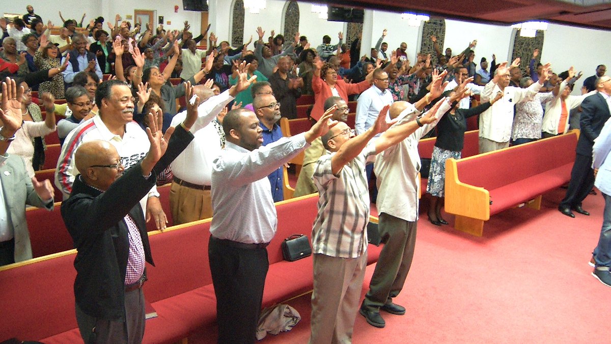 MYTNMBC's tweet photo. What an awesome word from Pastor @johnfaisonsr . The ministry of a survivor!!!! New Mass we’ve been blessed all week.
#SpringRevival2019 https://t.co/UB3iEdgpFv