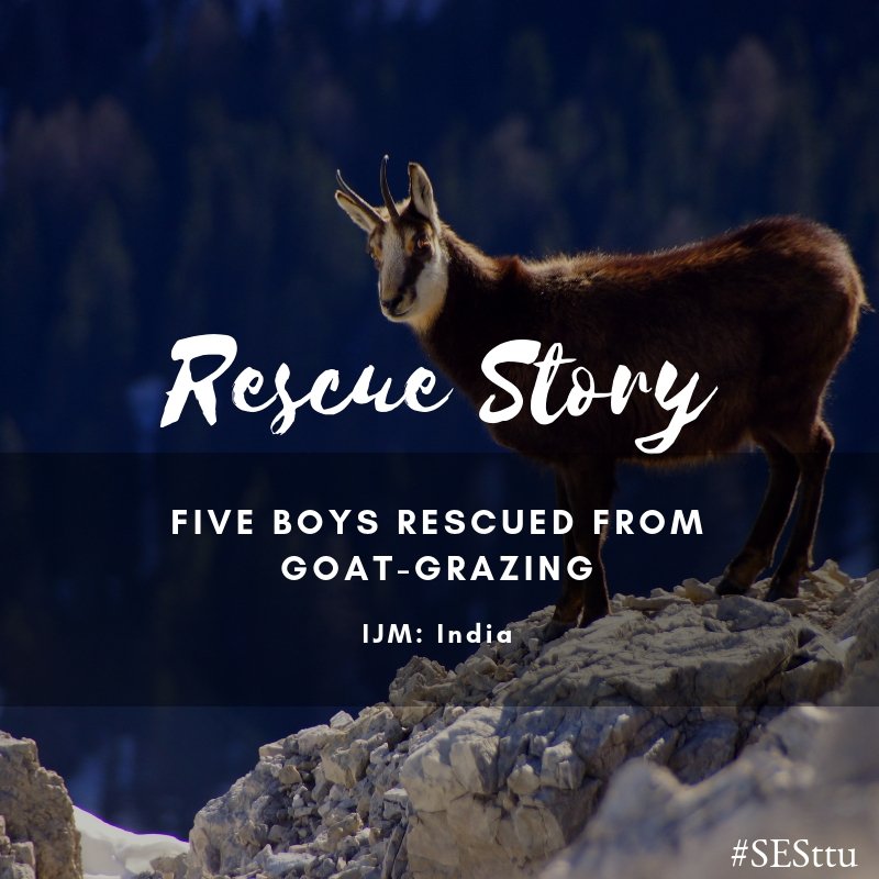 ijm.org/news/five-boys…
from <a href="/IJM/">International Justice Mission</a> "Five boys who were isolated as goat shepherds for years are now resting in safety, thanks to a rescue operation led by local officials and an IJM partner in southern India." #SESttu