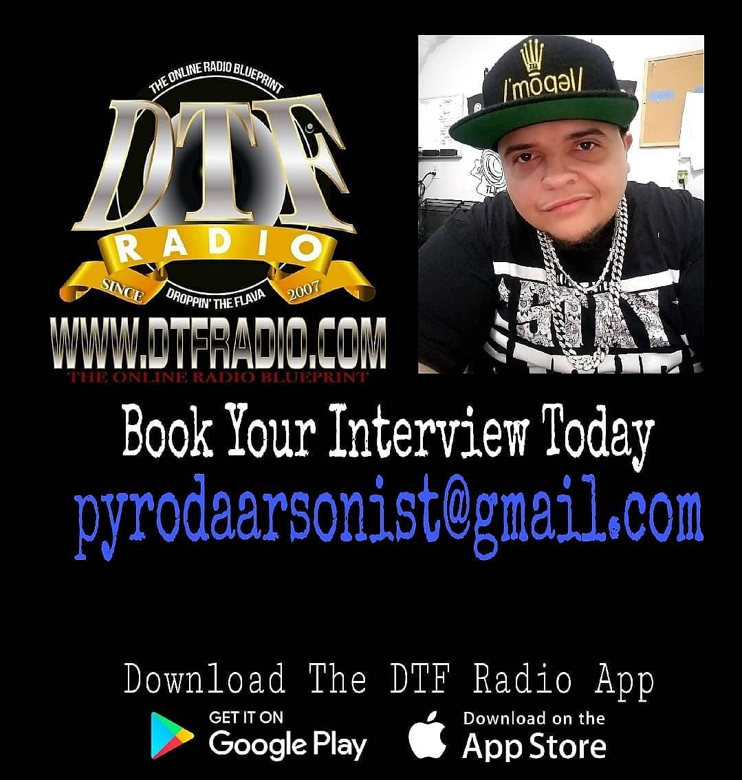 Pyro713's tweet photo. HIT ME UP TO BOOK YOUR INTERVIEW TODAY!!! Tune in every Friday from 7pm to 9pm to the @lyricallylive show. Download the @dtfradio app to tune in. Hat by @mogelclothing
#DTFRadio #LyricallyLive #FixYaFaceFridays #TheOnlineRadioBlueprint #PyroDaArsonist #PyroPromotions https://t.co/pKS0RQA7Dr
