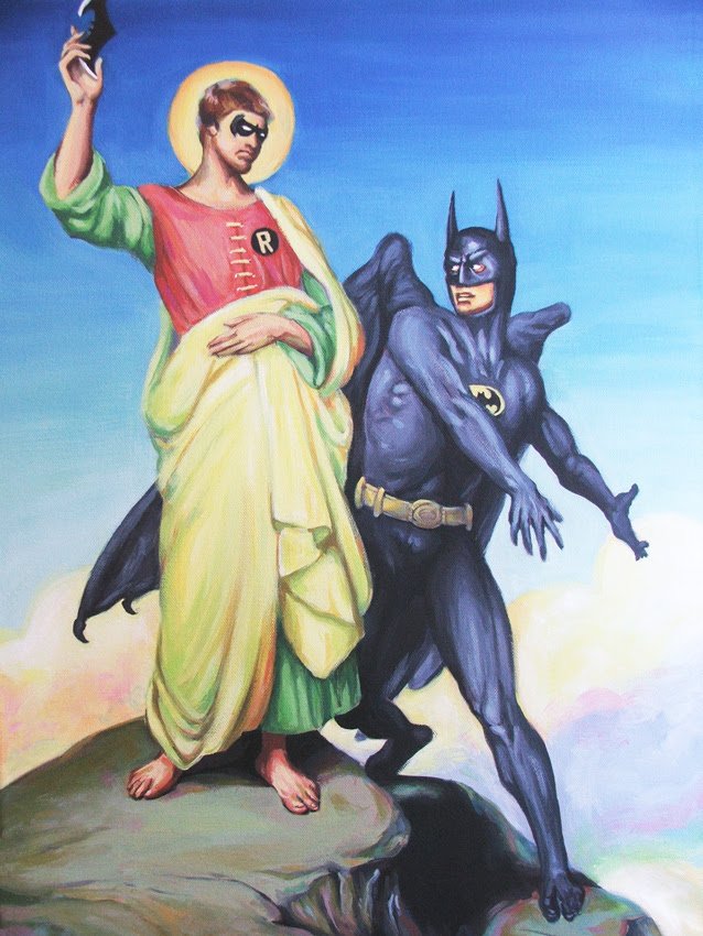 hernangsoto's tweet photo. Abro un hilo para compartirles estas hermosas creaciones de #HillaryWhiteRabbit donde mezcla pinturas clásicas con elementos de la cultura popular o geek https://t.co/Miv6vbUZXU