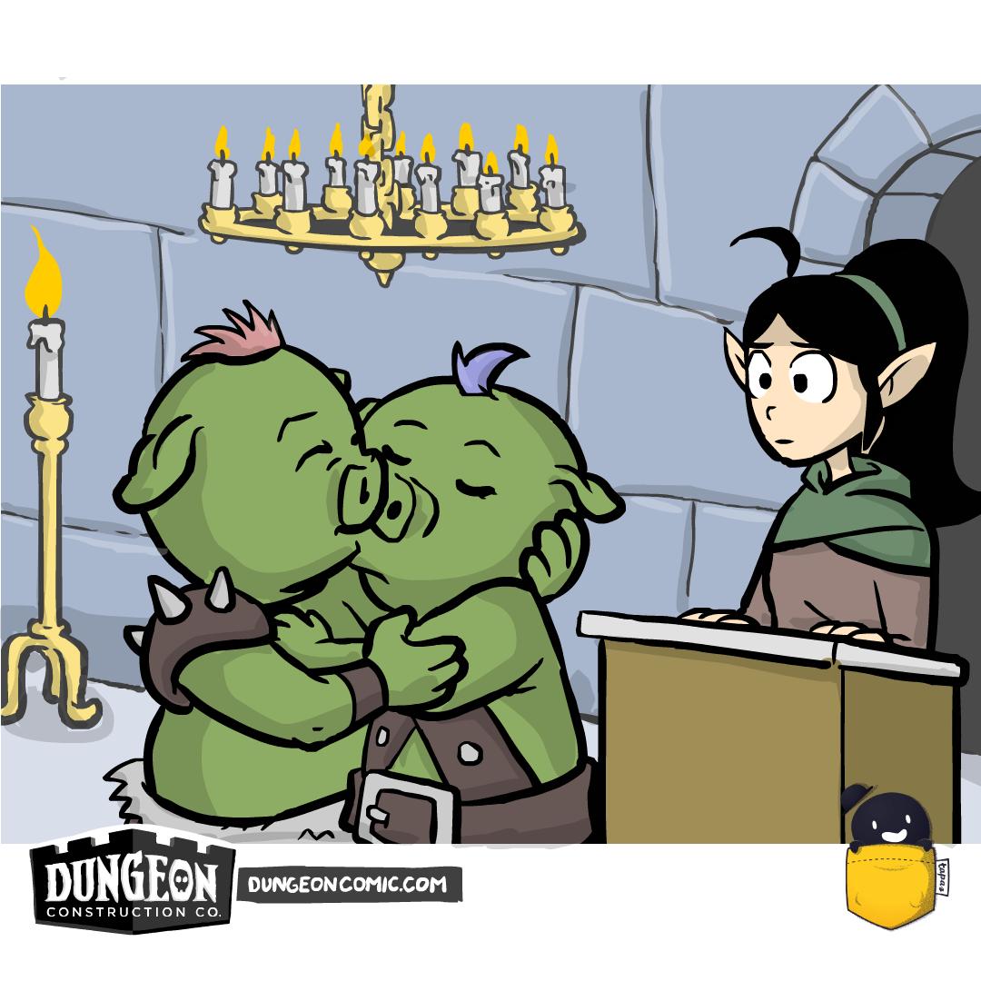 DungeonComic's tweet photo. the QA team continues to test the dungeon in the latest Dungeon Construction Co. comic! read the full update at https://t.co/Y3kOjxFPvj https://t.co/F93432GwJd