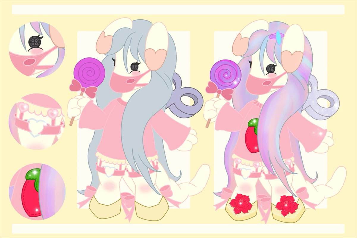 Hiboobunny's tweet image. This is my sweet Blum,  loves Japanese street fashion!
She looks like a wind up doll, because that&apos;s exactly what she is ♡ 

#neopets #blumaroo
