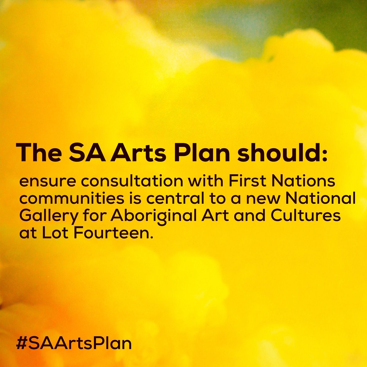 AICSAinc's tweet photo. The SA Arts Plan should: ensure consultation with First Nations communities is central to a new National Gallery for Aboriginal Art and Cultures at Lot Fourteen (from @InDaily https://t.co/opqDOTqmyP).
#ArtsSouthAus #ArtsSouthAustralia #SouthAustralianArt #SAArtsPlan #ArtsPlan https://t.co/bZSUnjhT9r
