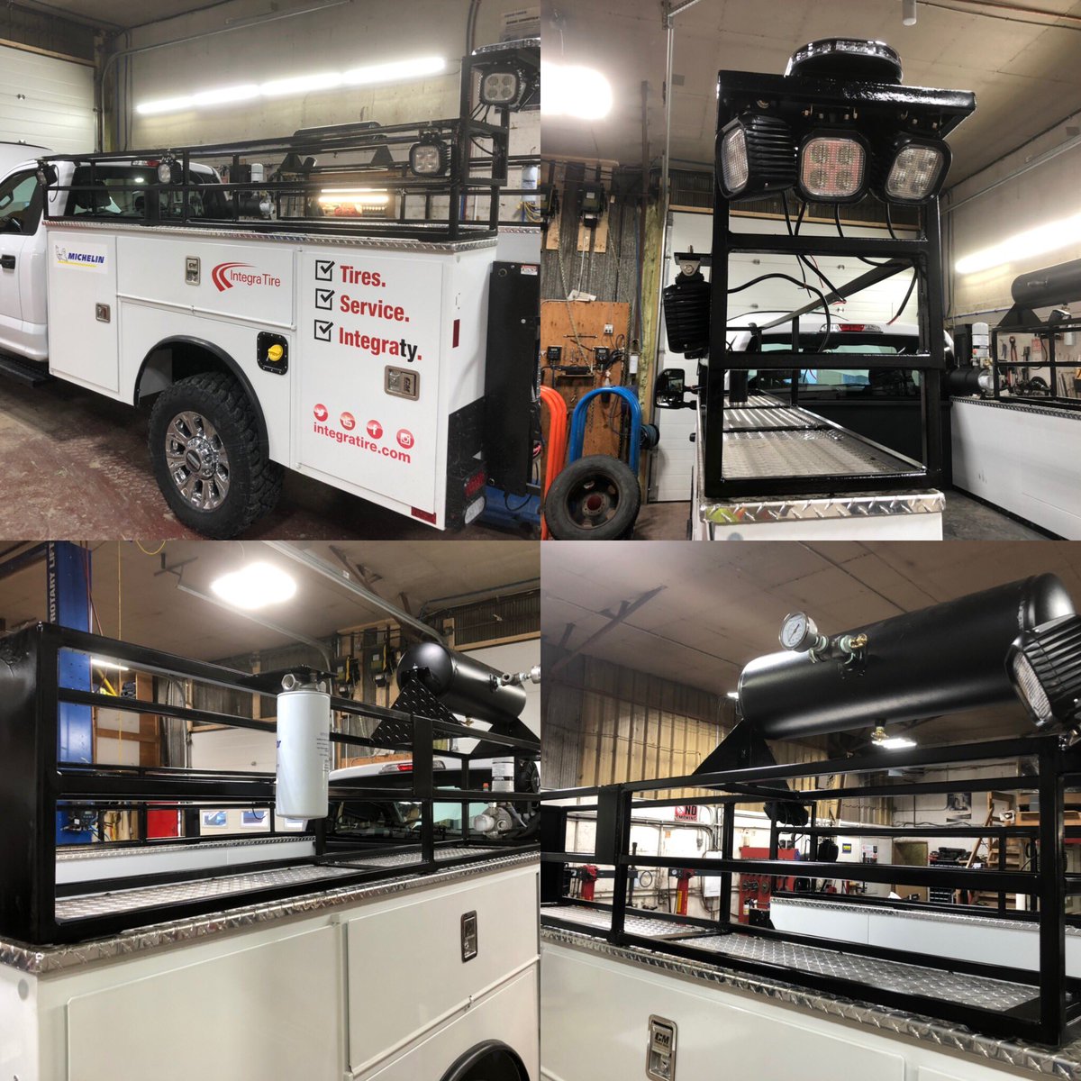 CarrotRiverTire's tweet photo. Night shift will consist of wiring and plumbing air lines.  The snow is leaving and farmers are starting to get antsy.  #needtostepitup #gohard #redeyes https://t.co/V2b4ff1bpz