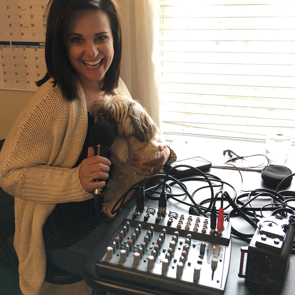 RelaLeadership's tweet photo. Mia wanted in on the fun today, recording podcasts. #woofcast #slapcast #relaleadership https://t.co/kMCI1rNBRA