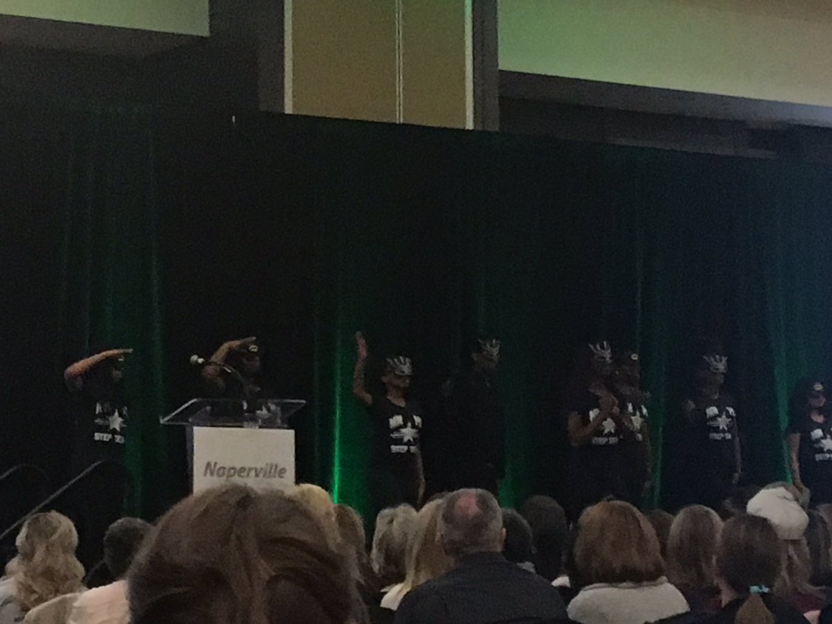 NNHS Step Team performing at District Award Night! <a href="/NNHSposey/">Retired HS Principal- Stephanie Posey</a> @#empower203