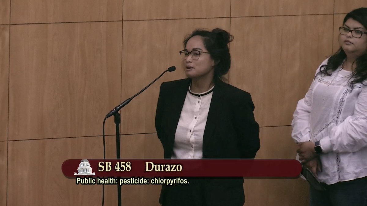 AND ANOTHER ONE! One step closer to #BanChlorpyrifos because #SB458 is out of Senate Health Committee and onto #EQ!! Grateful to our accomplices <a href="/CCEJN/">CCEJN</a> for showing up and making sure the voices of the #centralvalley are heard.