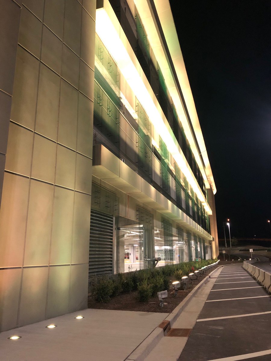 Fly_Nashville's tweet image. Let’s go, Preds! BNA’s Terminal Garage is lit in your honor tonight. We’ve got Preds Pride! @PredsNHL @MayorBriley #PredsPrideDay