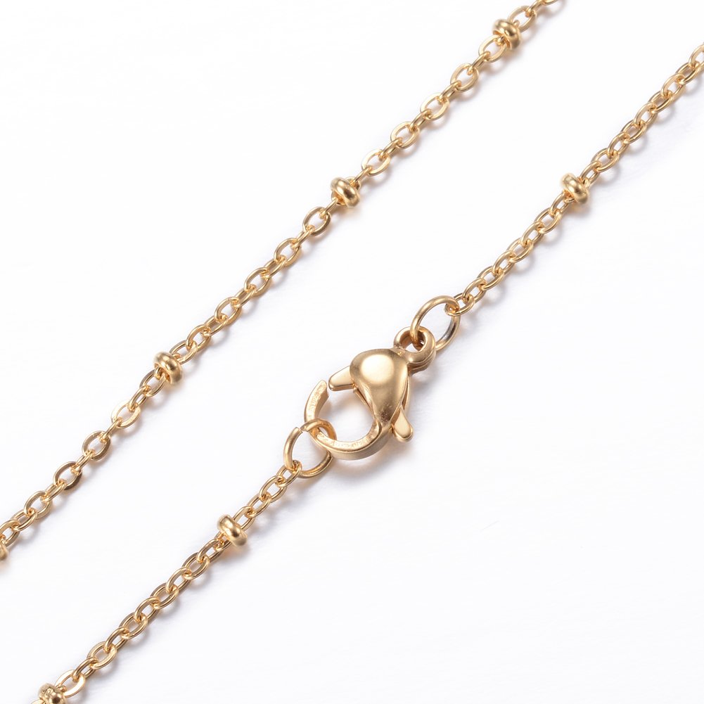 304 Stainless Steel Cable Chain Necklaces, with Lobster Claw Clasps, Golden, 17.91'(45.5cm); 1.5mm
👉bit.ly/2D5cJMc
April promotion>>bit.ly/2FZEeaQ
#necklace #PandaHall #jewelryideas