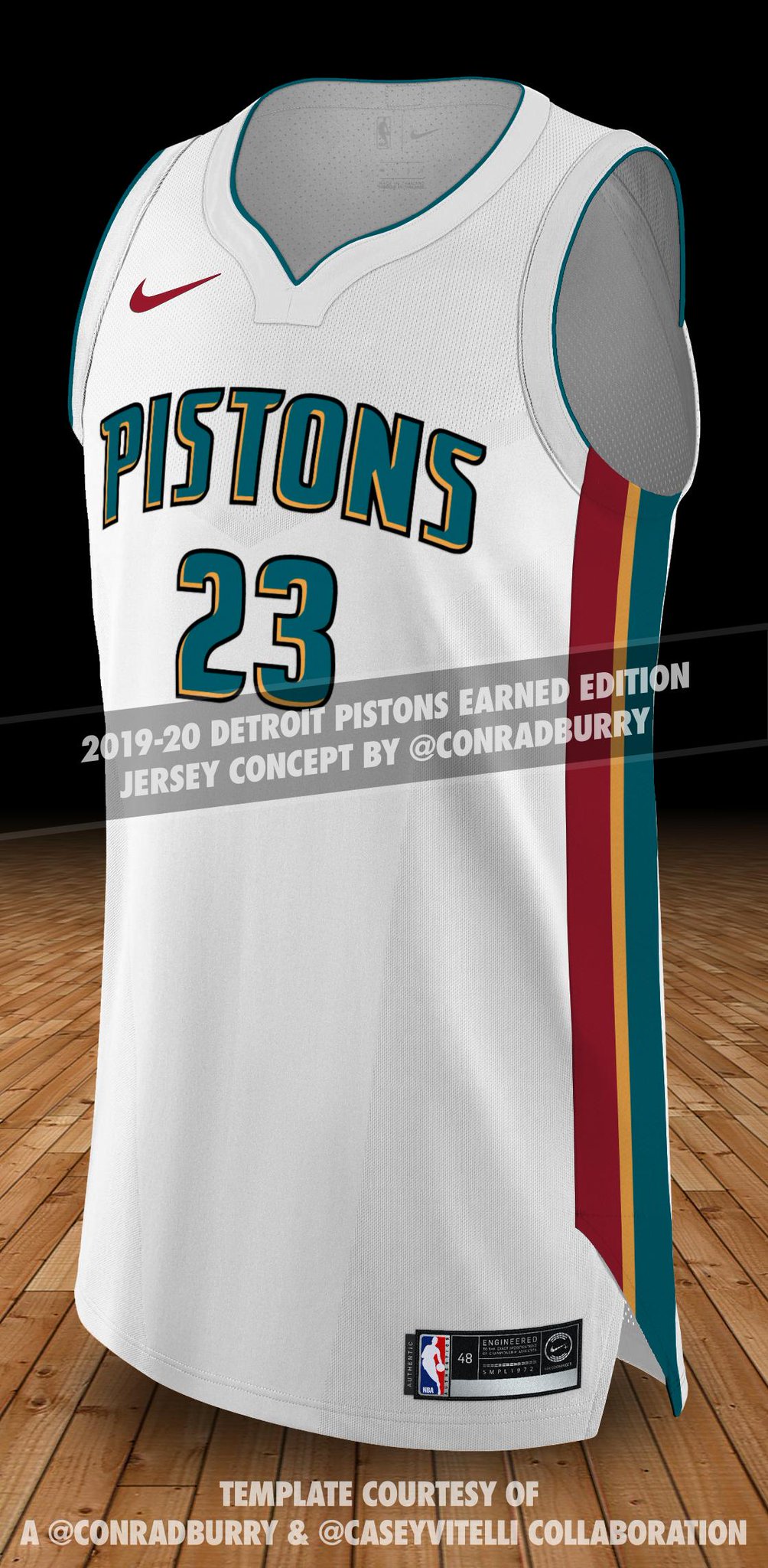 detroit pistons concept jersey