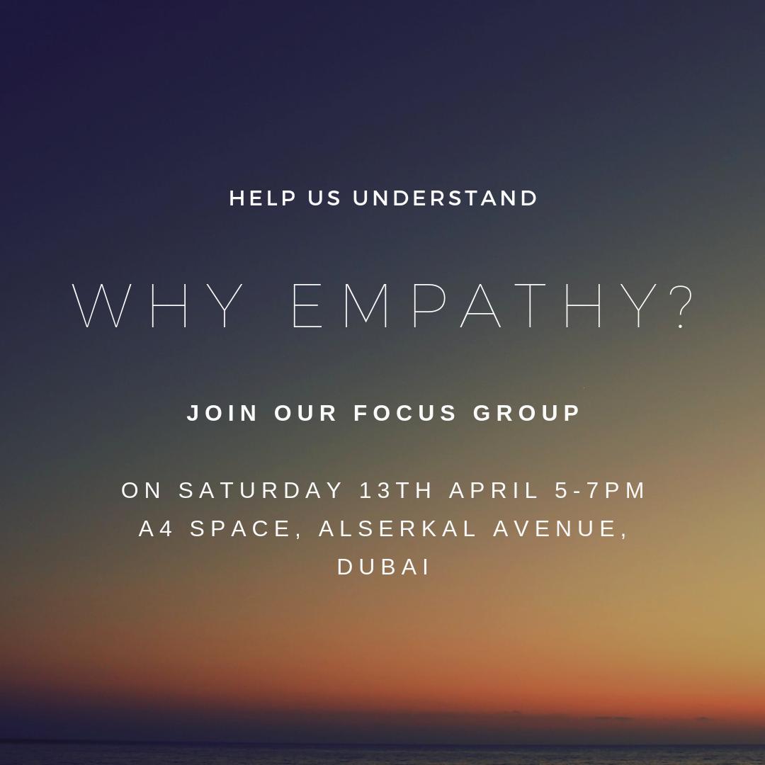 POAGdxb's tweet photo. POAG explores Empathy this Saturday 13 April, 5-7pm at @A4Space @AlSerkalAvenue. Pls RSVP via https://t.co/wQei2Bz82F - https://t.co/wR5LV8vnN6 https://t.co/nr5iOSEGRy