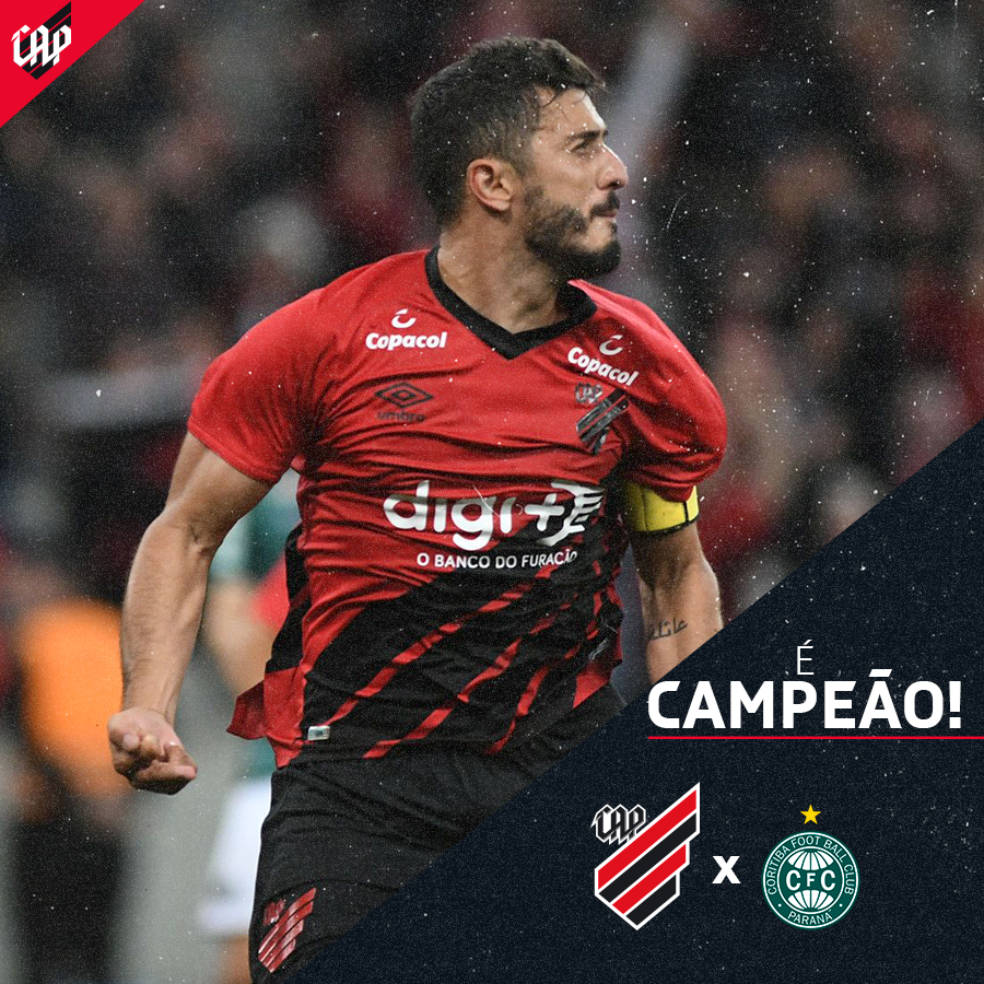 AthleticoPR's tweet photo. Falar o quê?! Deu a lógica...
É CAMPEÃO!!!!! 🏆🌪️
#Athletiba https://t.co/UVrfbBQKWy