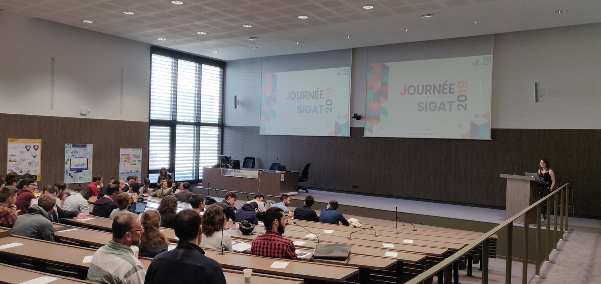 C'est parti pour la restitution des ateliers du master <a href="/E_Sigat/">Master SIGAT</a> ! #LaGeomatiqueCestFantastique pic.x.com/WHPniWz7Bj