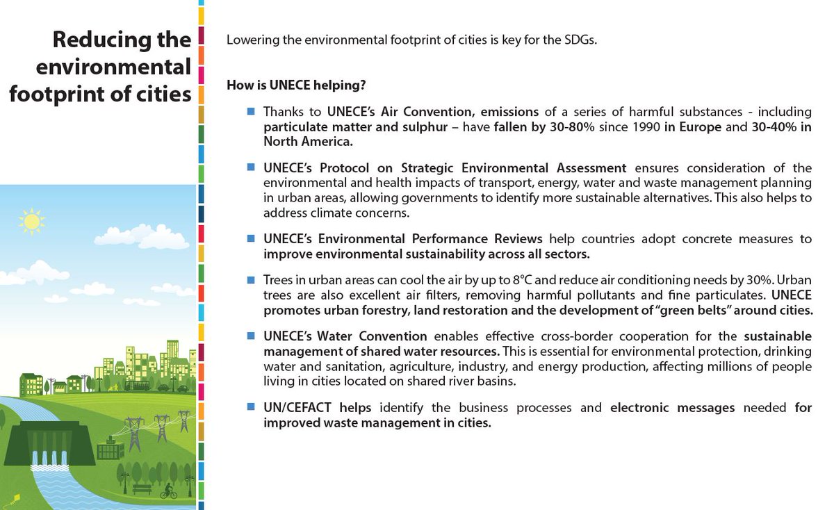 UNECE's tweet photo. Wondering how @UNECE contributes to lowering the environmental footprint of cities?
Take a look 👇#68Commission #DayofCities https://t.co/bbBXCy23ar