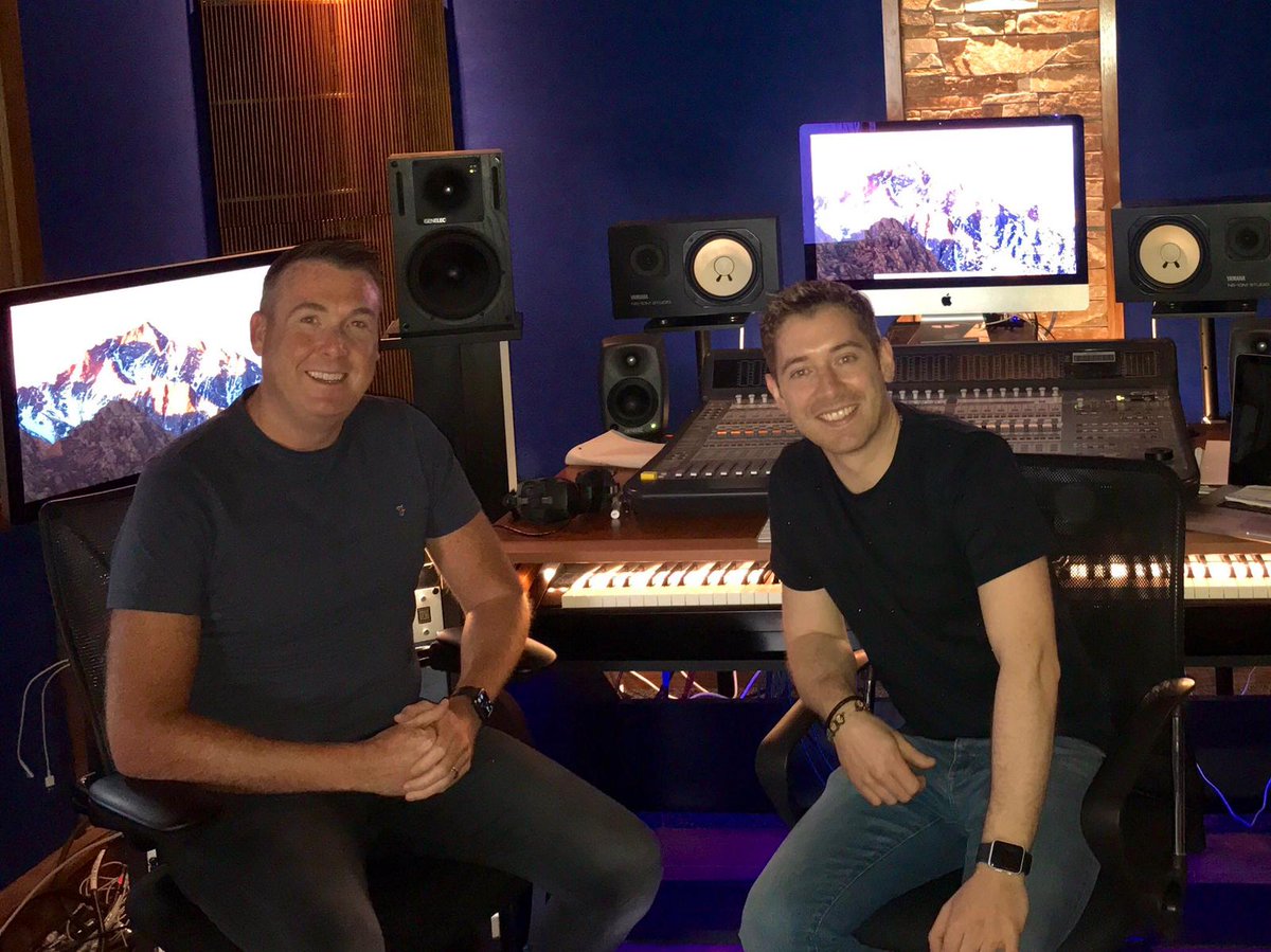 Barry in the studio yesterday working on his new single with Jonathan Owens 💙🎶 #BarryKirwan #studio #JonathanOwens #NewSingle