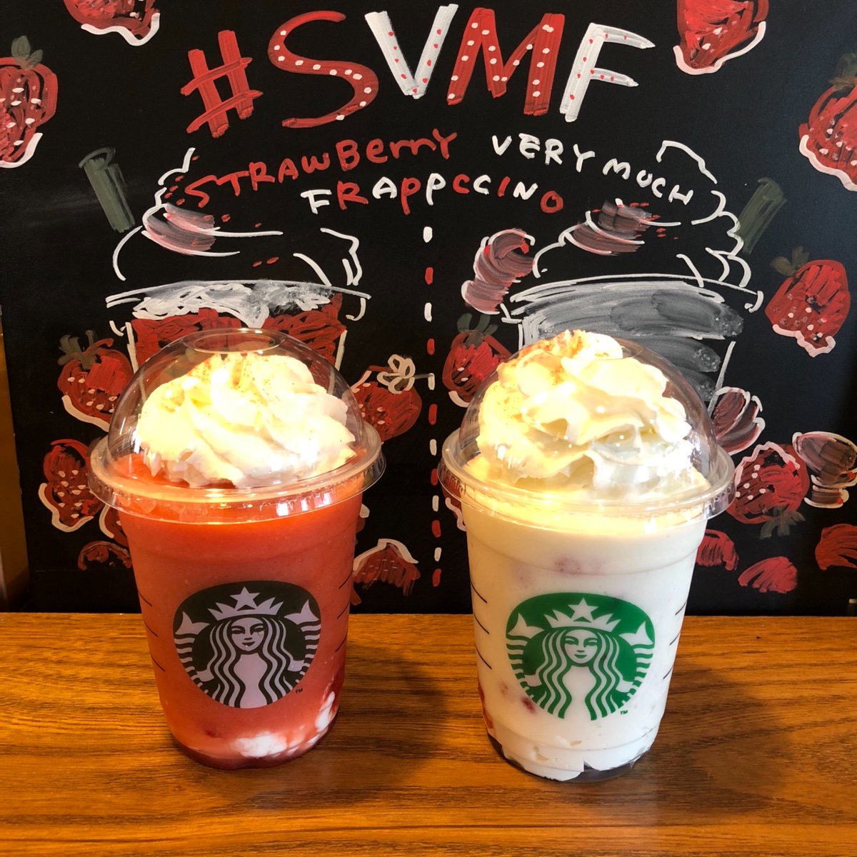 taippp0625fxxx's tweet photo. 今日は食べすぎだ♡〜 (●′艸'●) 〜♡スタバの果物フラペチーノ大好き❤イチゴ🍓LOVE❤️
#スターバックス
#SVMF https://t.co/mv1lto7ONT