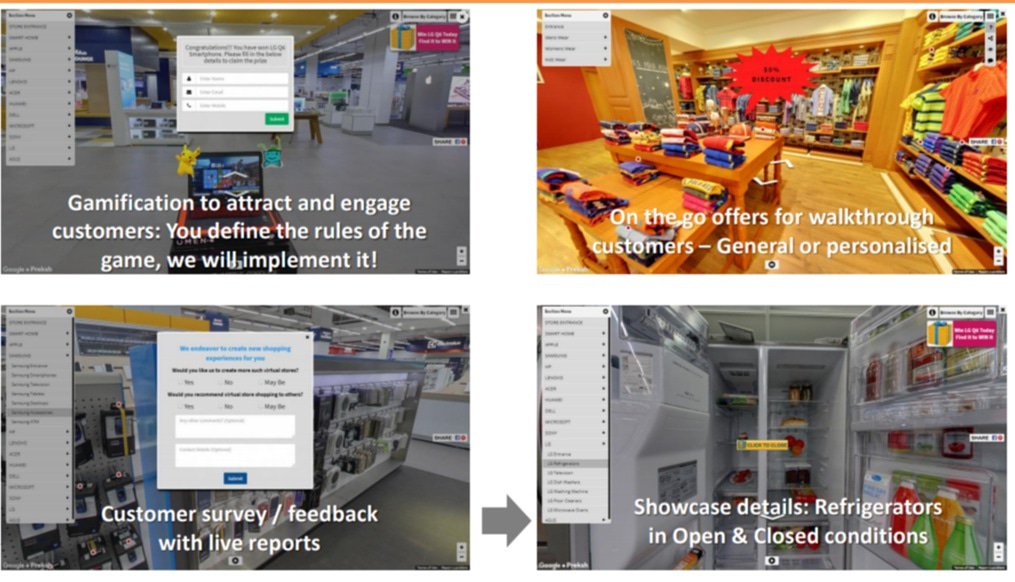 Preksh_IPL's tweet photo. Gamification, Virtual Sales Rep, Survey Form Prompt, Selective Discounts, and many more features only with Preksh.

#Tech #vrar #virtualtour #virtualreality #canon #preksh #AugmentedReality #retail #Bangalore #customersurvey #gamification #retailsolution https://t.co/QrHLesP5o8