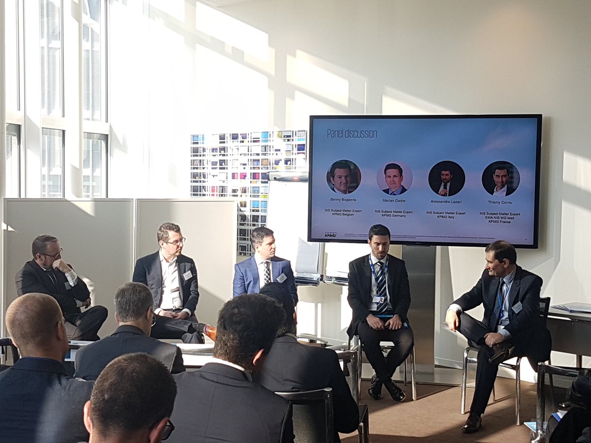 KPMG_France's tweet photo. [KPMG x NIS Direct] "Uniformiser le niveau de préparation des pays de l’UE aux
incidents de #cybersécurité majeurs reste un objectif éloigné. La #Directive NIS
pose les bases de ce chantier" w/ Thierry Cornu, @KPMG_France https://t.co/YzXftlRrET