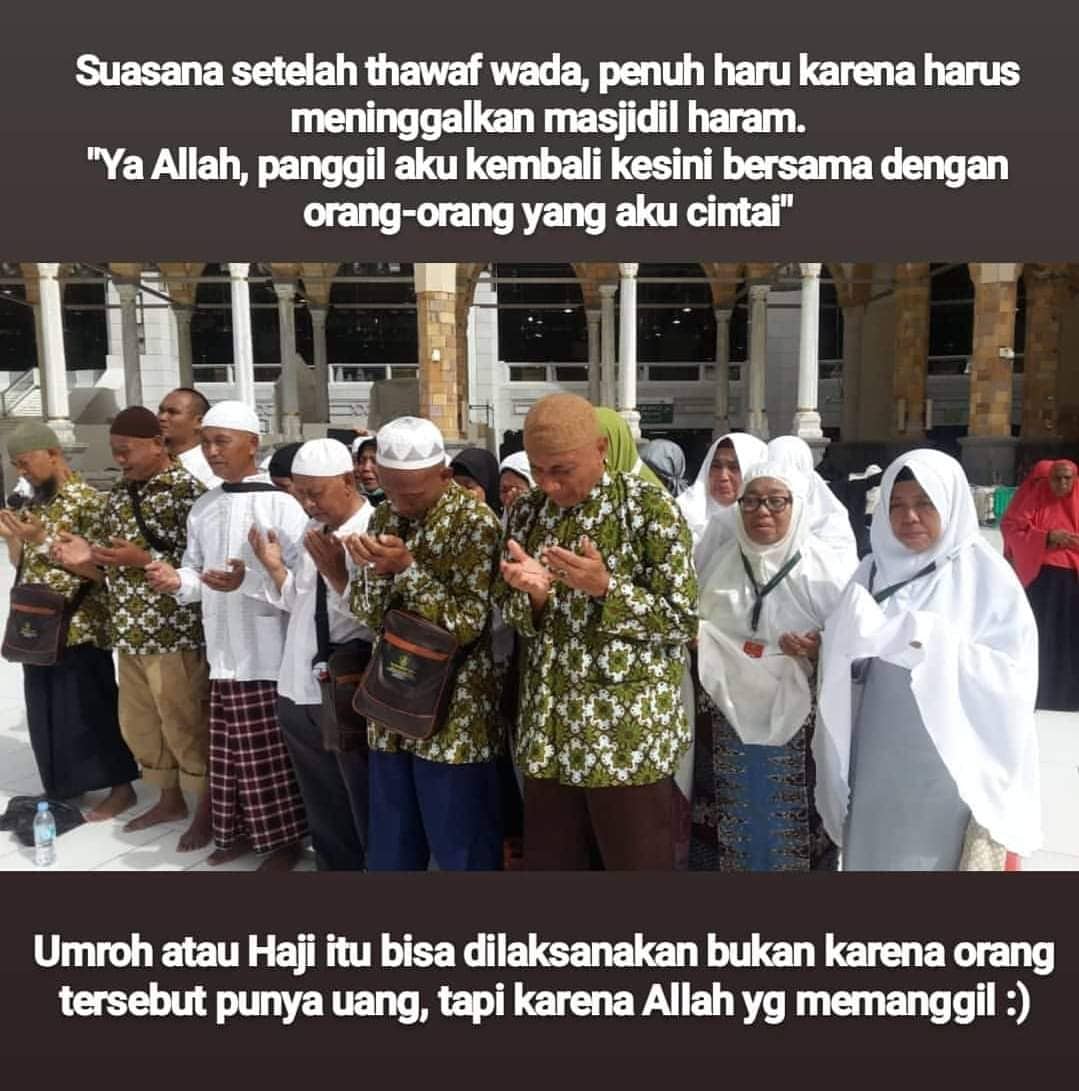 Tawaf Wada Bagi Umroh - Sebagai tawaf pamitan, (tawaf selamat tinggal