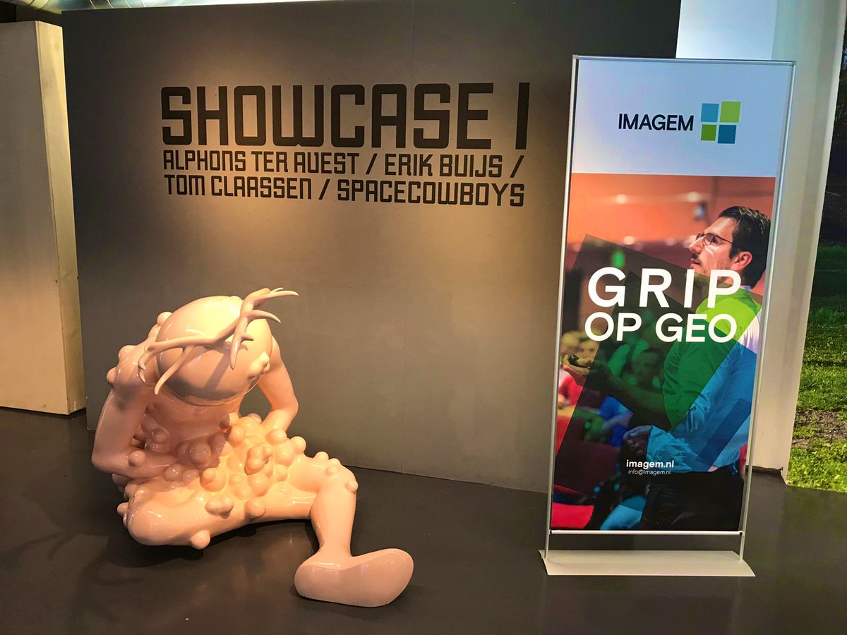 ImagemNL's tweet photo. Great start to our annual user conference Grip op Geo at an actual art gallery. Session #1 focuses on innovative geospatial solutions for Dutch Kadaster #MachineLearning #Snippergroen #Verkavelingsanalyse #3DModel #SmartMapps https://t.co/YJSWrKAMXx