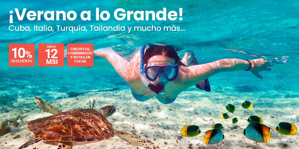 LogitravelMX's tweet photo. ☀ El Verano es solo el comienzo de un Gran Viaje.
¡Atrévete a ir en busca de nuevas avenuntas y destinos!😎
Solo hasta el 29 de abril obtén el 10% de descuento en Circuitos, Viajes Combinados y Rutas en Auto. 
👉 https://t.co/qx8AGBbCcr https://t.co/lx5H2Yaz3B