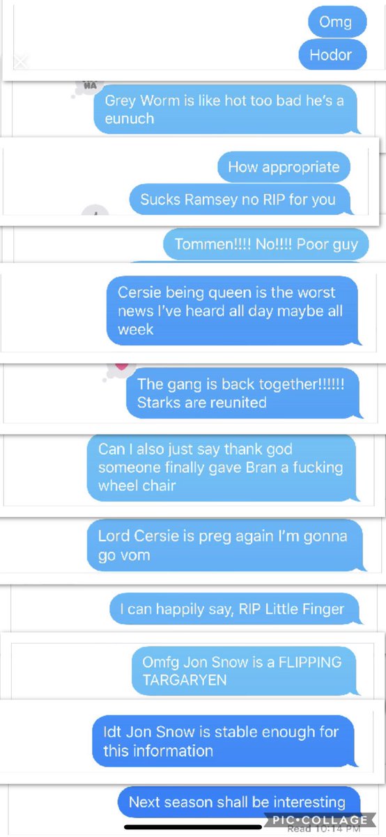 abbey_kincade's tweet photo. ***SPOILERS***

I binge watched all 7 seasons of Game of Thrones in a month so if anyone is in need of a quick refresher please see attached for my live thoughts https://t.co/DCdFshVoH0