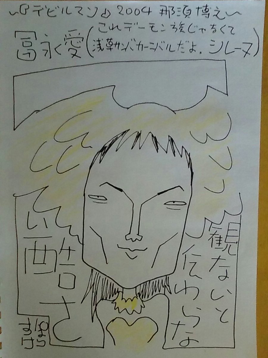 ぽりすけ A Twitter 映画 デビルマン 冨永愛 似顔絵