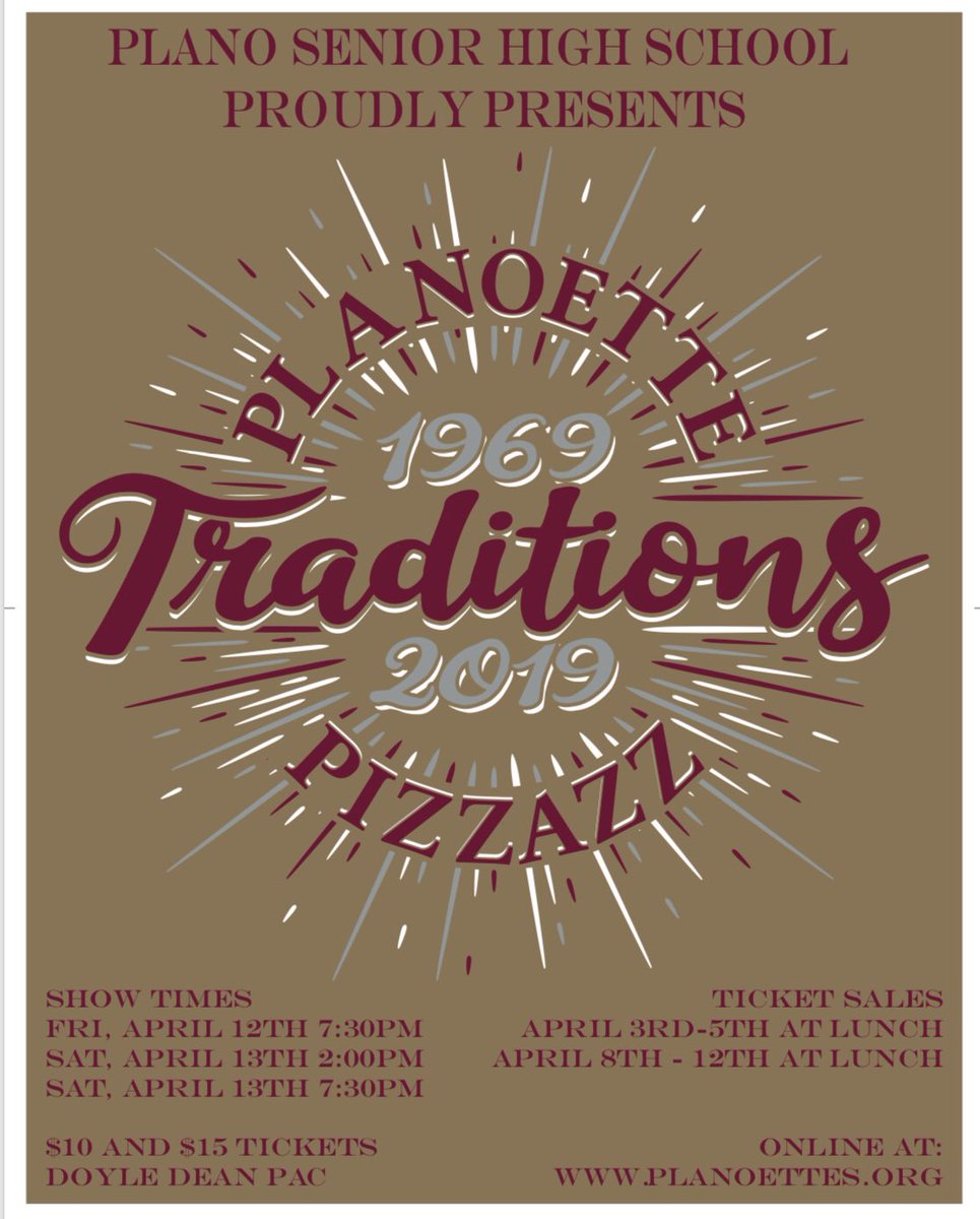 PSHSPlanoettes's tweet photo. Last morning practice on stage today... these ladies work hard year round and I assure you, you will not want to miss this show! “Traditions” opens Fri 7:30 with shows also on Sat at 2 &amp; 7:30! Get your tickets Thurs and Fri at lunch or online! Come support your Pride of Plano! https://t.co/0d2KJgDPMg