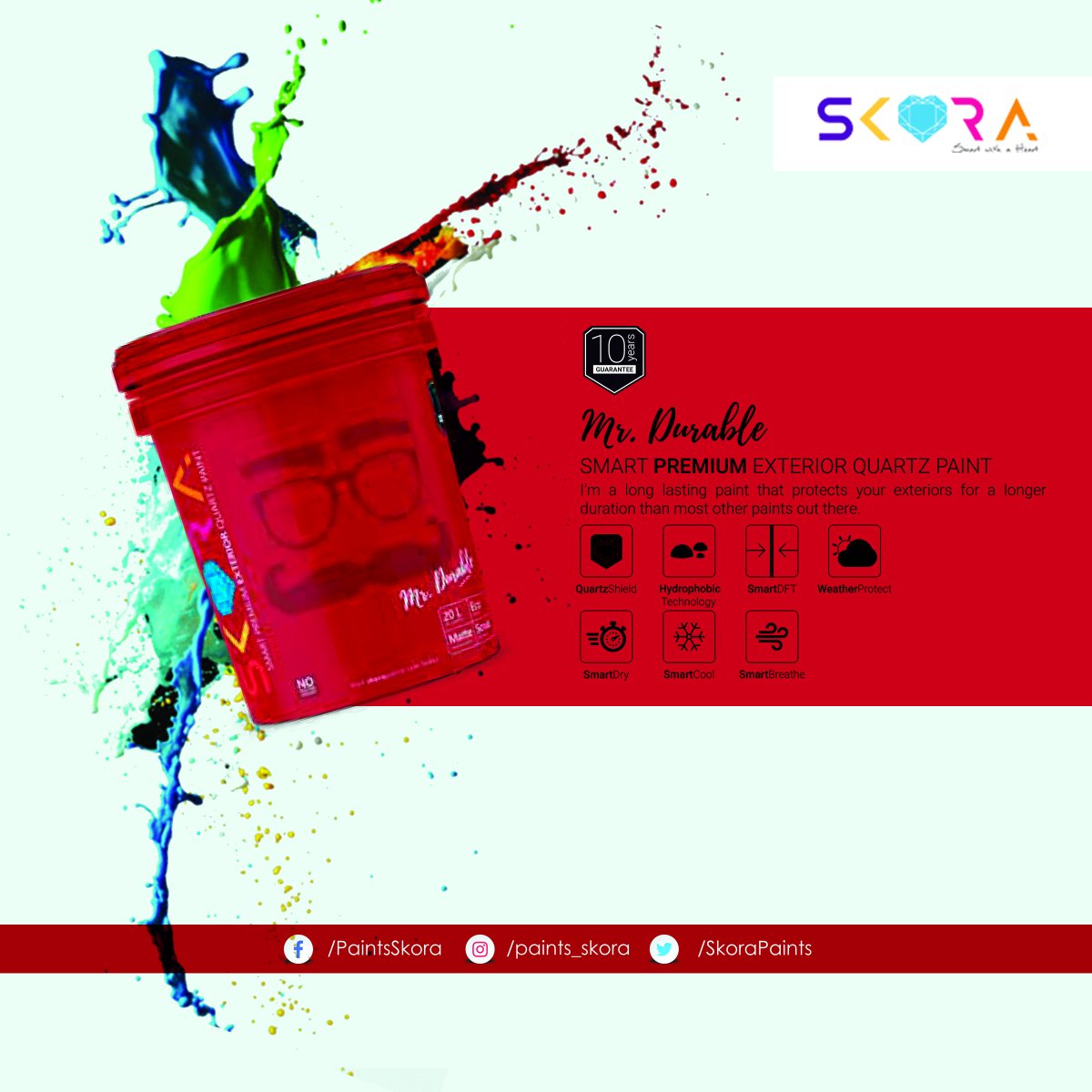 SkoraPaints's tweet photo. We have designed our range of Smart Exterior Quartz Paint to be virtually perfect, durable an water repellent while taking special care to ensure your structure will always look stunning.

#SmartPaints #Exteriorpaints #SkoraPaints #Paints #RealEstate https://t.co/KuhGZsQxOc