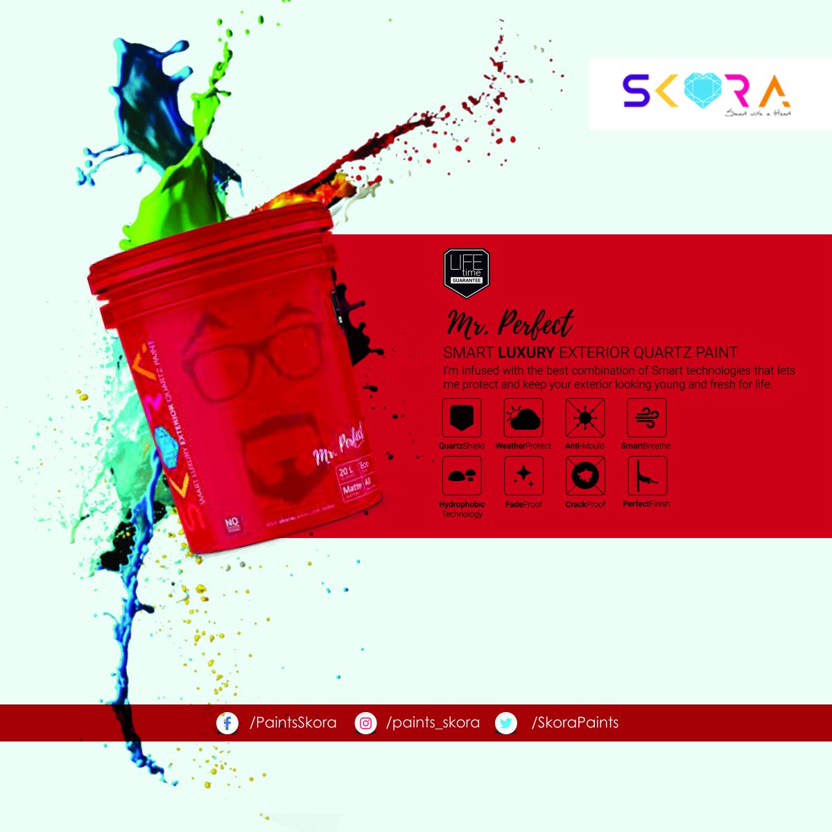 SkoraPaints's tweet photo. We have designed our range of Smart Exterior Quartz Paint to be virtually perfect, durable an water repellent while taking special care to ensure your structure will always look stunning.

#SmartPaints #Exteriorpaints #SkoraPaints #Paints #RealEstate https://t.co/KuhGZsQxOc