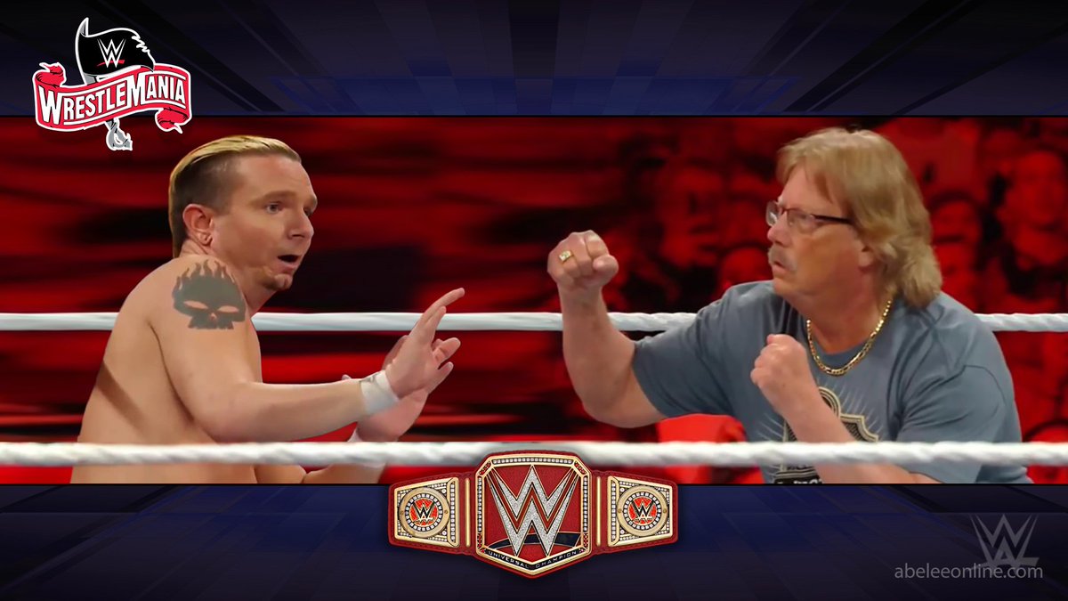 AbeLee81's tweet photo. I'm from the #future and #Wrestlemania is going to be amazing next year. @mikethemiz @realellsworth #MizAndMrs #MrMiz #MizsDad #anymanwithtwohands https://t.co/ggRhQpbIhp